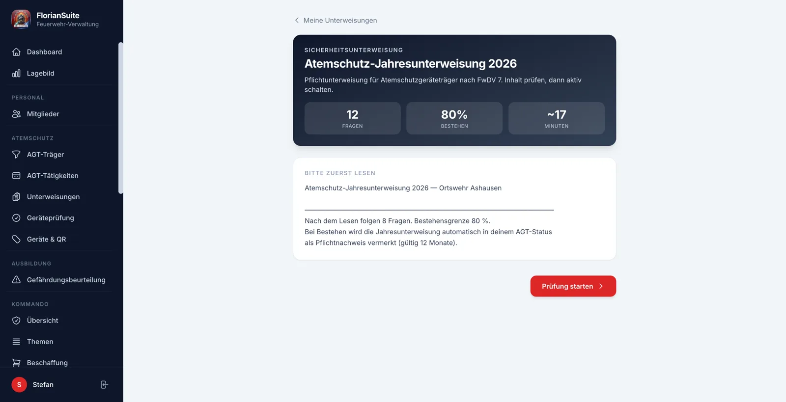 Kameraden absolvieren sie selbst